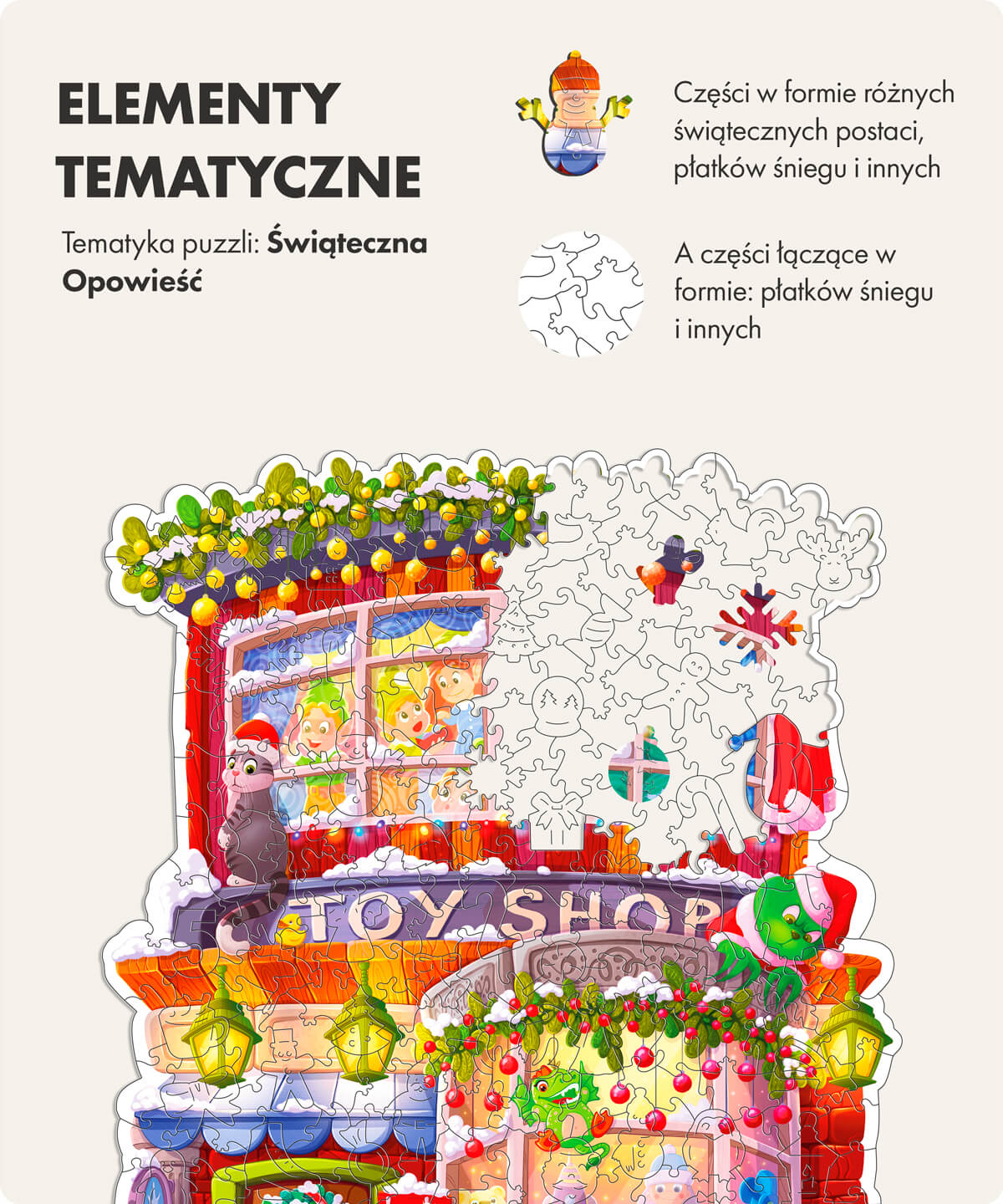 Sklep z zabawkami świątecznymi