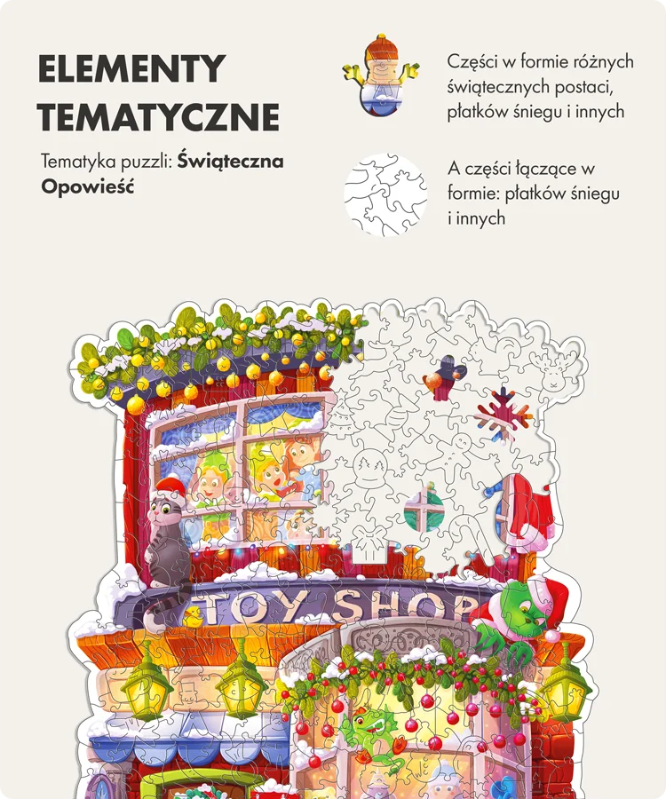 Sklep z zabawkami świątecznymi